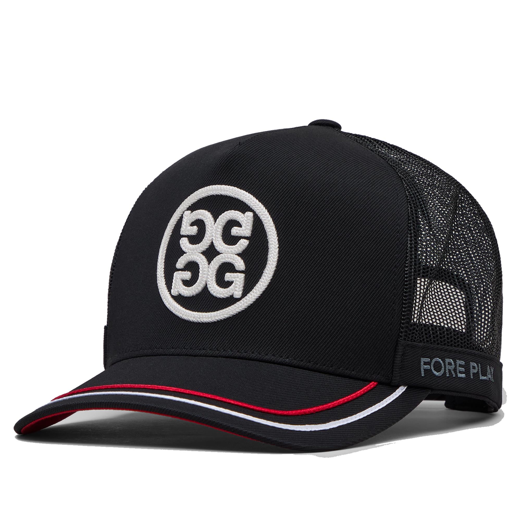 G/FORE Soutache Tall Stretch Twill Trucker Cap Onyx